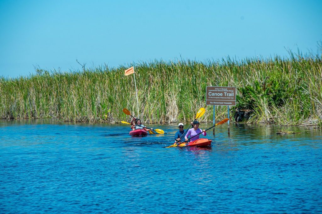 Fishing in a kayak